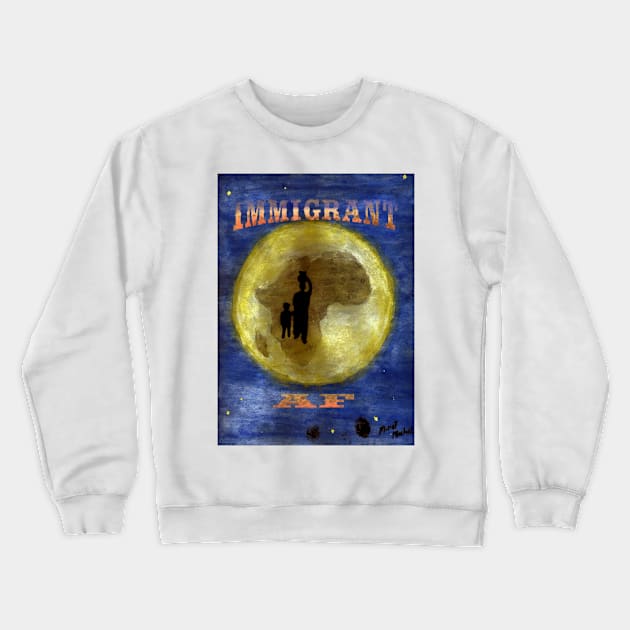 African Moon Crewneck Sweatshirt by immigrantaf